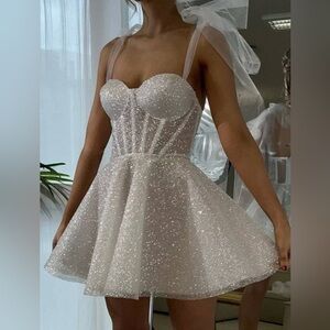 NWT White Sparkling Dress